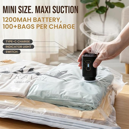 TAILI Vacuum Storage Bags with Electric Pump, 12 Pack Combo, Packing Cube - Image 3