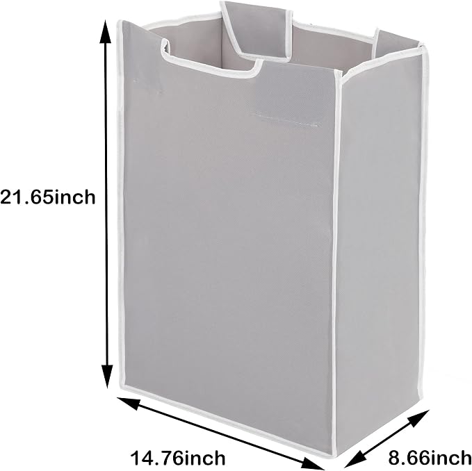 STORAGE MANIAC 3 Section Laundry Sorter Rolling Laundry Hamper Laundry Basket - Image 6