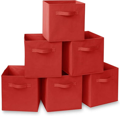 Casafield Set of 6 Collapsible Fabric Cube Storage Bins, Cubby Organizers & More by Casafield