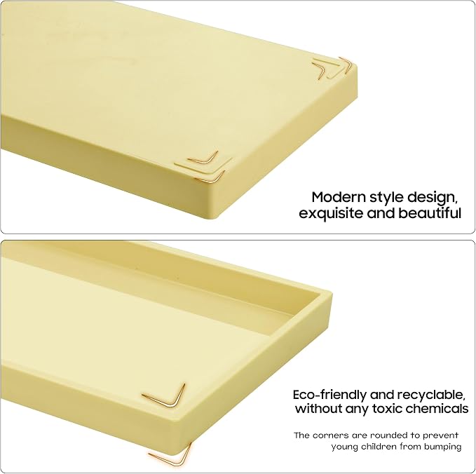 Vanity and Bathroom Tray, 11.8" ABS Countertop Organizer, Waterproof Vanity Tray - Image 6
