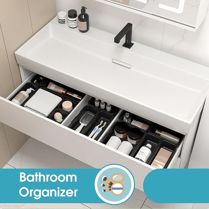 33 PCS Drawer Organizer Set, 4 Size Makeup Drawer Divider Organizer - Image 4