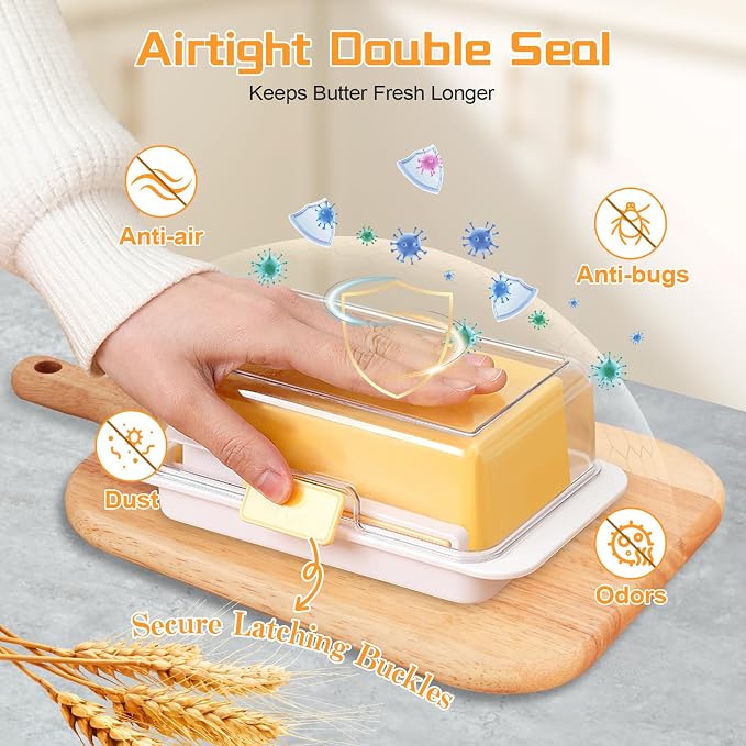 White Airtight Butter Dish - Image 4