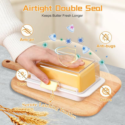 White Airtight Butter Dish - Image 4