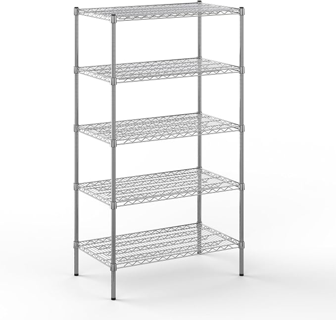 21" Deep x 36" Wide x 64" Height Wire Shelving Kit | 5-Tier | NSF Commercial by Regal+Altair