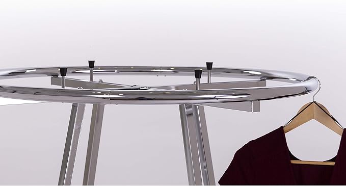 Econoco 42-Inch Folding Round Garment Rack, Adjustable 46–66″ Height Retail - Image 5