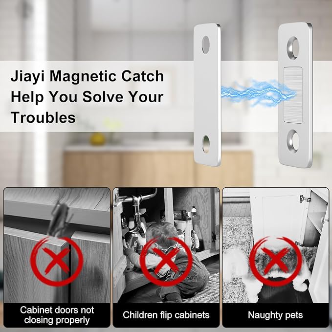 Drawer Magnets Jiayi 12 Pack Ultra Thin Cabinet Door Magnet Stainless Steel - Image 9