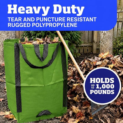 DURASACK Heavy Duty Home and Yard Bags 48-Gallon Reusable Self-Standing Lawn - Image 4