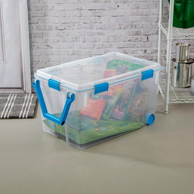 Sterilite 120 Qt Wheeled Gasket Box, Stackable Storage Bin - Image 5