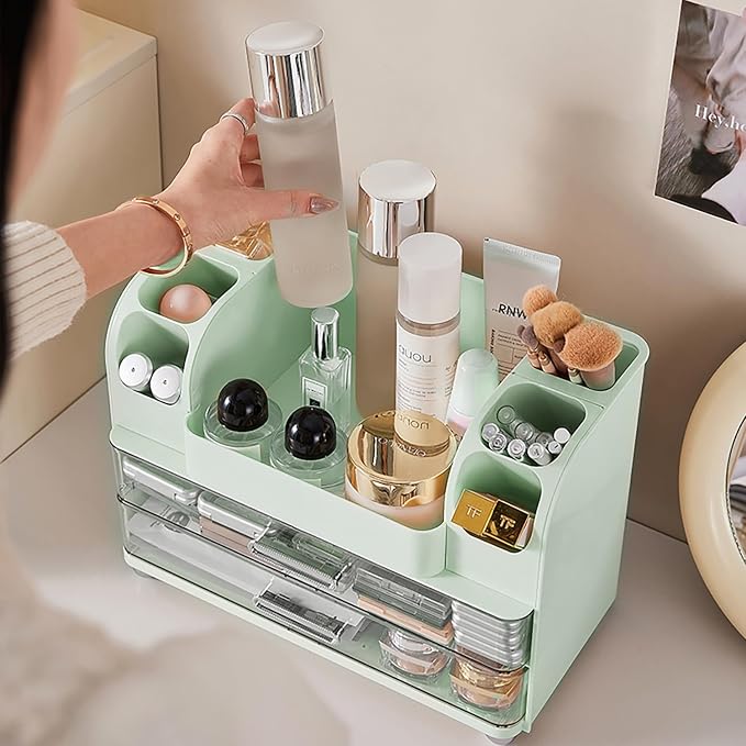 Makeup Organizer with Drawers for Vanity, Bathroom Countertop Organizer with - Image 3