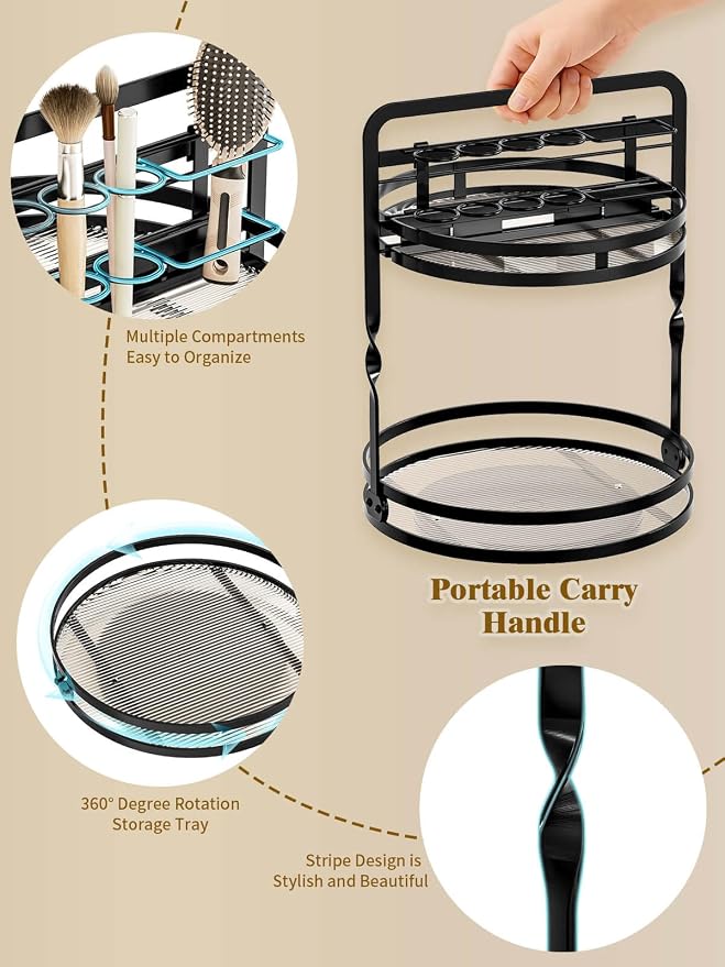 Rotating Makeup Vanity Organizer, 360 Spinning Perfume Organizer - Image 8