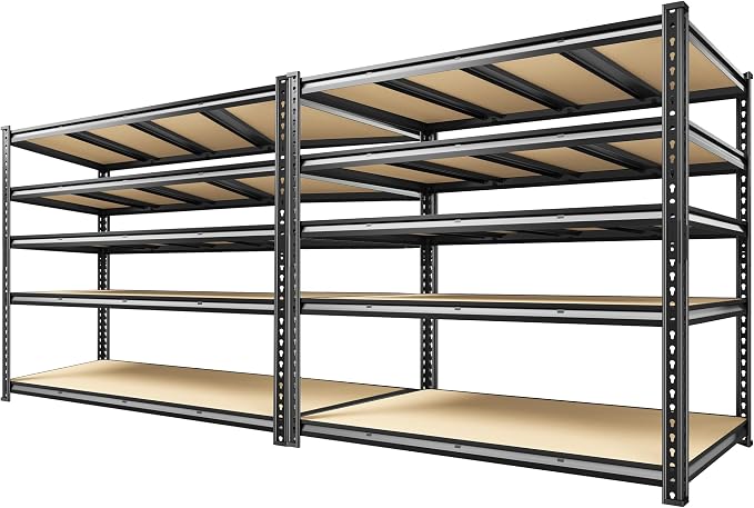 55.1" W Garage Shelves 2230LBS Storage Shelves, 5 Tier Adjustable Metal Shelving by Unknown