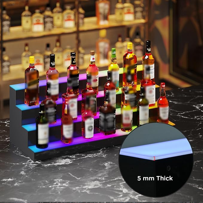 Dethan 4 Tier 40 Inch Liquor Bottle Display Shelf - Image 7