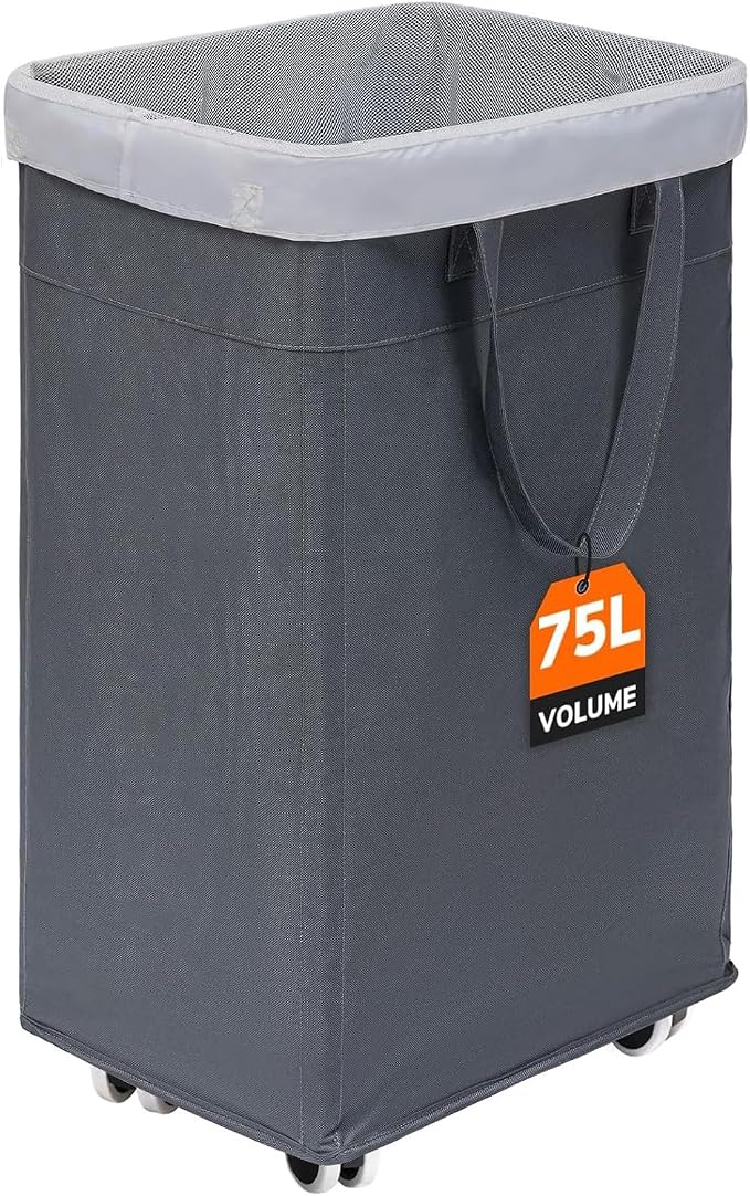 CHICVITA 75L Large Rolling Laundry Basket by CHICVITA