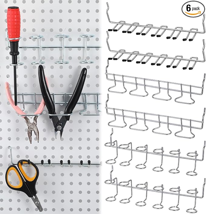 6 Pcs Pegboard Screwdriver Holder Set, Screwdriver Organizer by Unknown