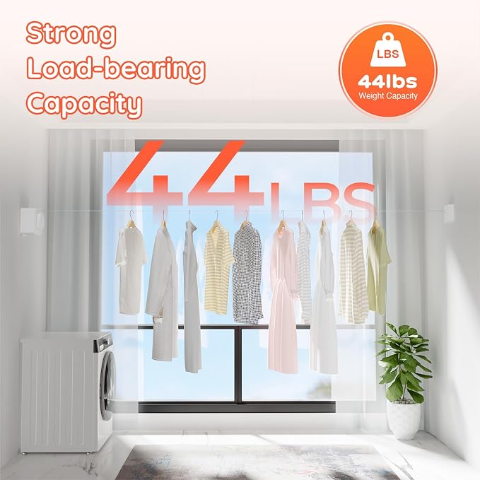 Retractable Clothesline Indoor, Non-Sagging Outdoors Clothesline Retracting - Image 3