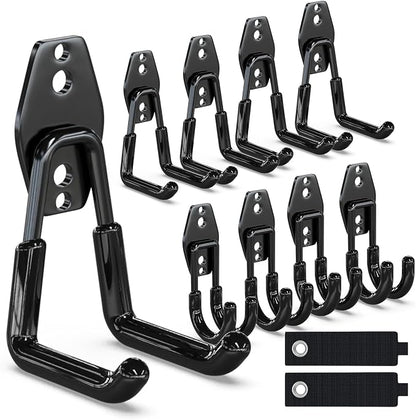 3-H Heavy Duty Garage Hooks 10 Pack, Garage Wall Hooks by 3-H