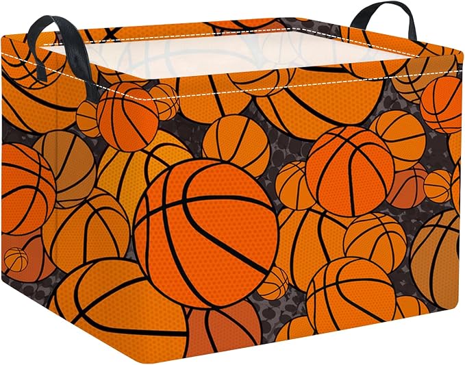 Rectangular Basketball Kids Storage Basket Gift & Baby Storage Bin Organizer by TIBAOLOVER