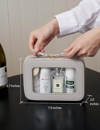 Popvibe Clear Makeup Bag Travel Cosmetic Case Transparent Toiletry Bag - Image 3