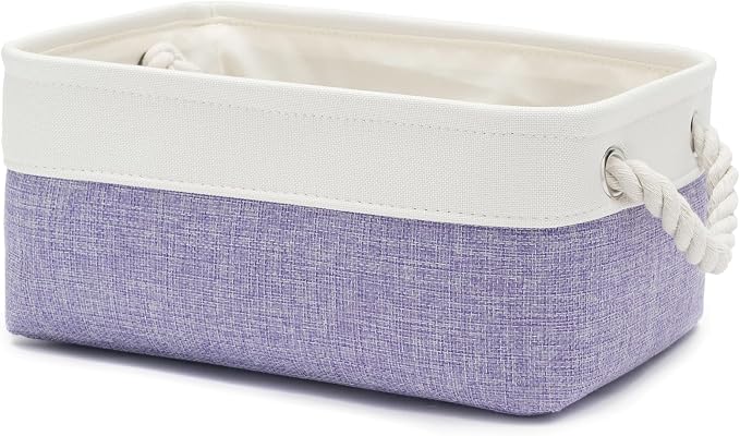 11.8x7.9x5.2 Inch Fabric Small Storage Bins by VQRTEXAStorageBasket