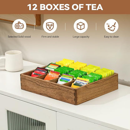 KIRIGEN Wooden Tea Bag Organizer - Image 2