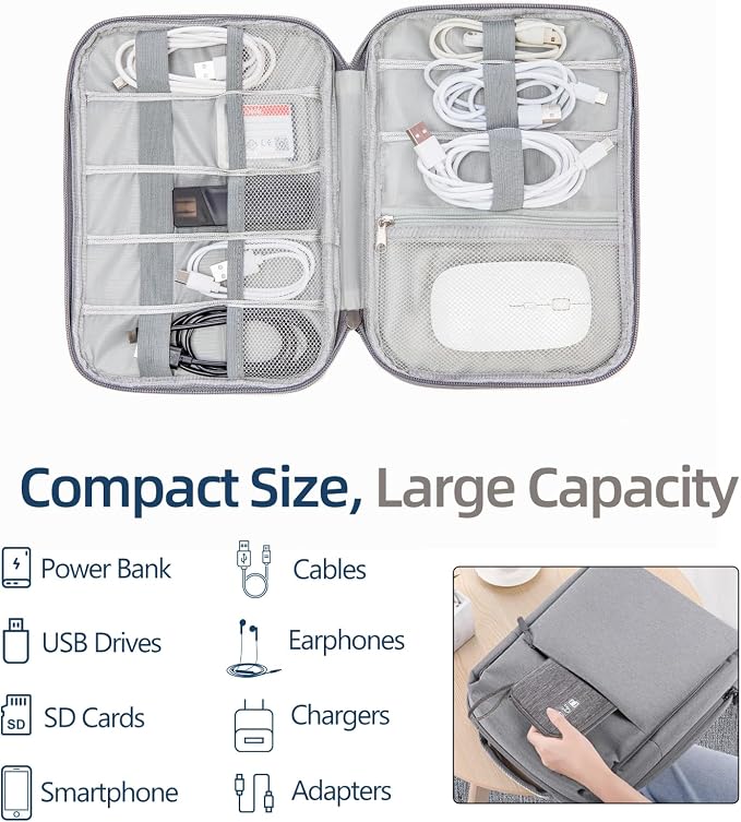 Cord Organizer Travel Case, Cable Organizer Bag - Image 3