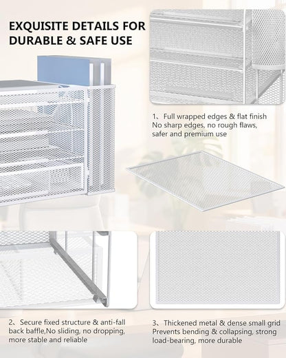 WALI Desk File Organizer, 4 Tier Desktop Paper Letter Tray Organizer - Image 5