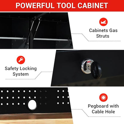 CT Copper Tailor 72-inch Tool Chest Cabinet Rolling Garage Workbench - Image 7