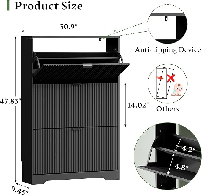 Xixini Shoe Storage Cabinet for Entryway - Image 2