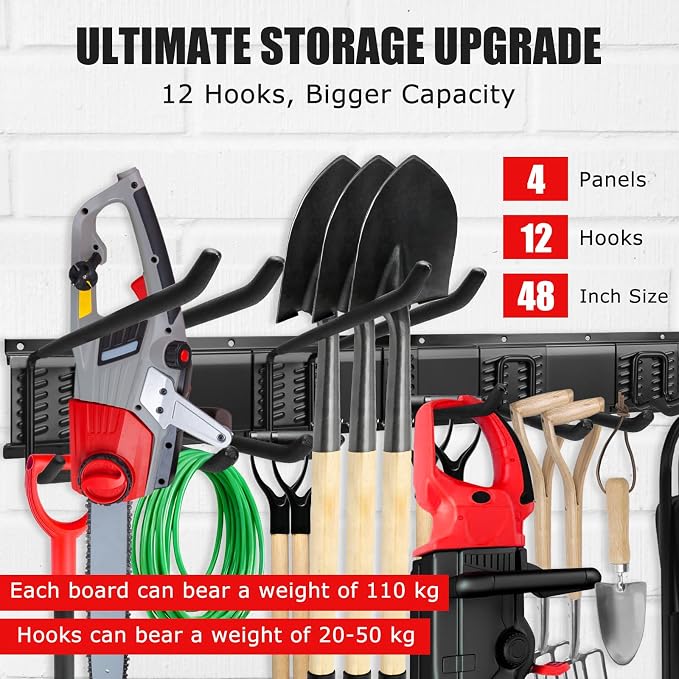 64 Inch Garage Tool Organizers Storage Rack System - Image 3