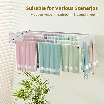 Wall Mounted Drying Rack for Laundry 23.6'', Foldable Laundry Drying Rack - Image 5