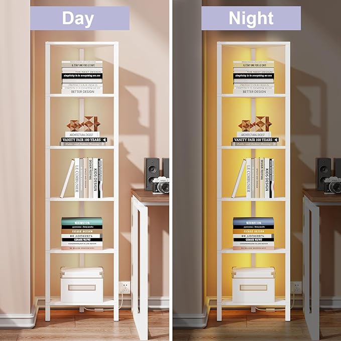 TUTOTAK 6-Tier Corner Bookshelf - Image 5