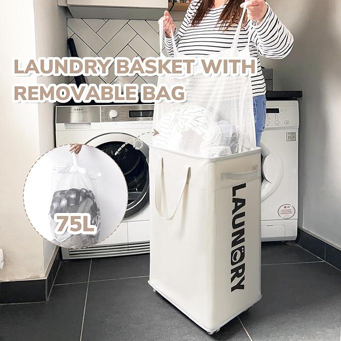 CHICVITA 75L Collapsible Laundry Hamper - Image 4