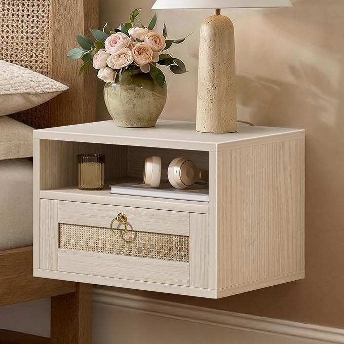 Floating Nightstand with Drawer by Unknown