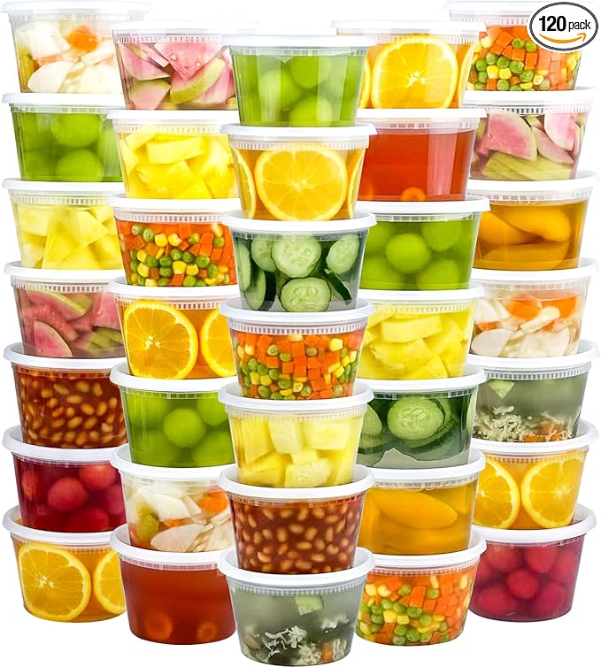 60 Sets Deli Containers with Lids 16 oz, Leak-Proof & BPA Free Airtight Takeout by Dipoo