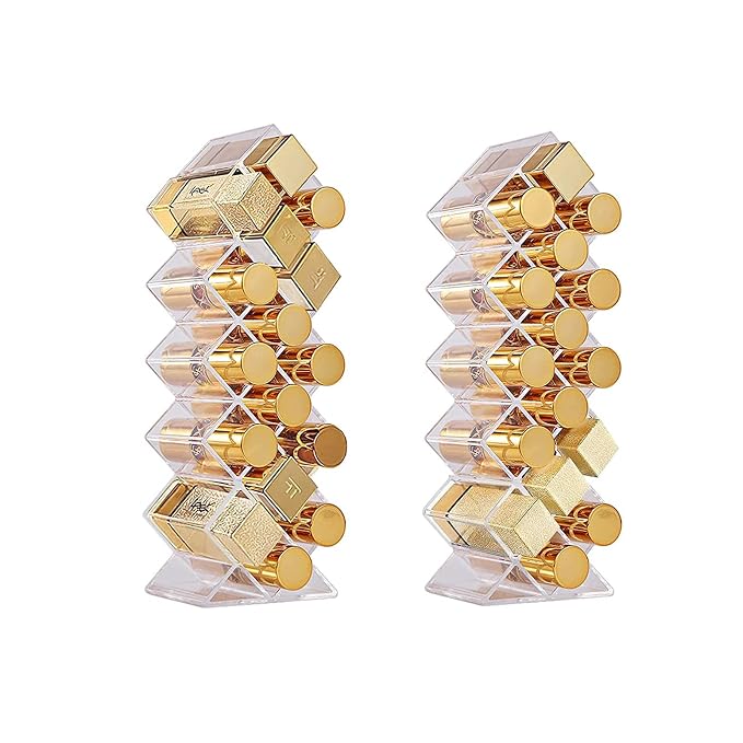 Lipstick Holder Organizer 32 Spaces Acrylic Stackable Fish Shape Lipstick Tower by Unknown