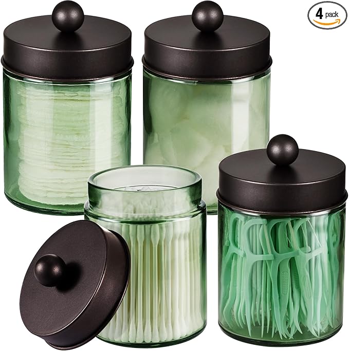 Amolliar Sage Green Apothecary Glass Jar by Amolliar