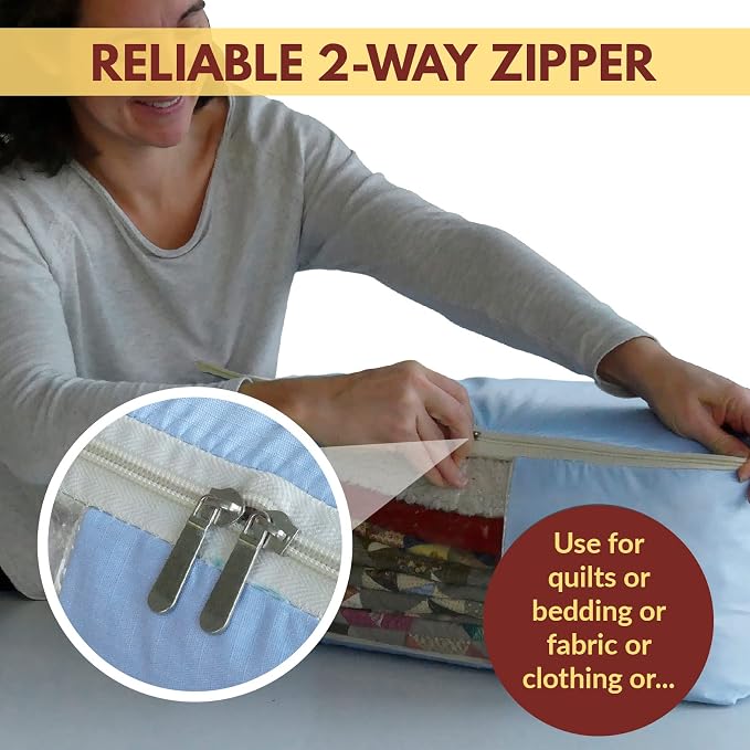 Madam Sew Quilt Blanket Storage Bag|Blanket Organizer|Comforter Storage - Image 5