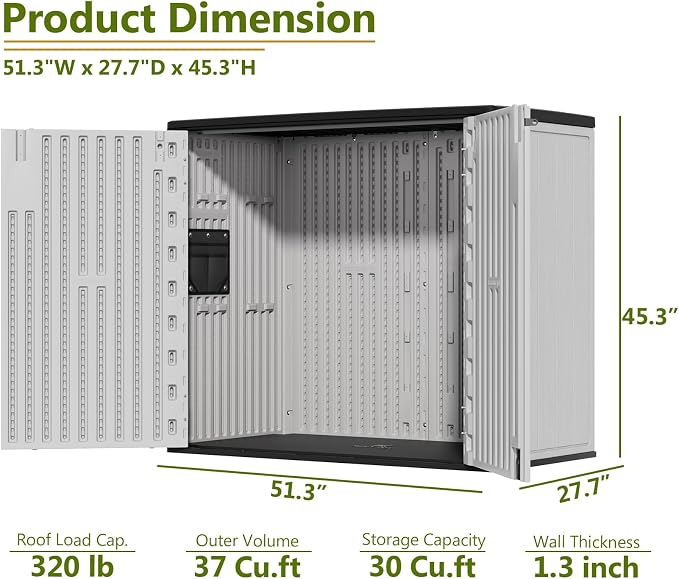 ZZM 37 Cu.ft Outdoor Storage Cabinet - Image 3