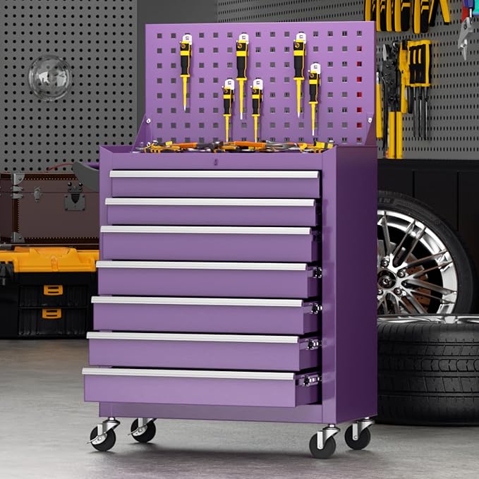 INTERGREAT 7 Drawers Rolling Tool Box - Image 2