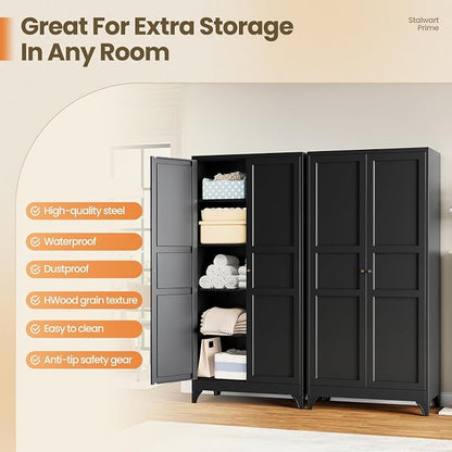 Yizosh Metal Pantry Cabinet, Cupboard - Image 8