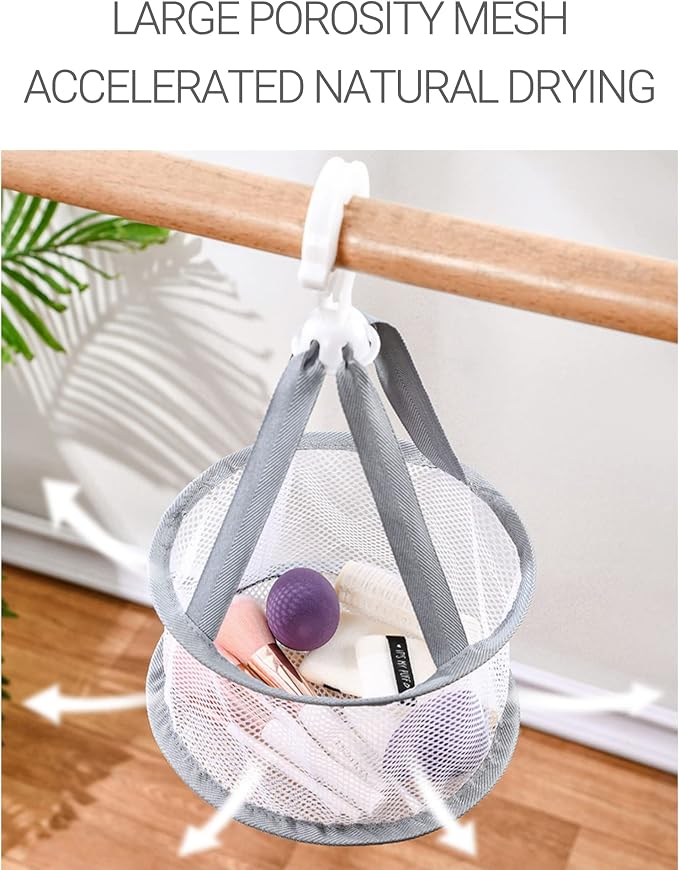 SooGree 2PCS Makeup Brush Dryer Hanging Mesh Rack Basket - Image 5