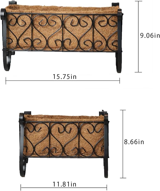 MorTime Iron Hanging Flower Rack Basket Shelf - Image 7