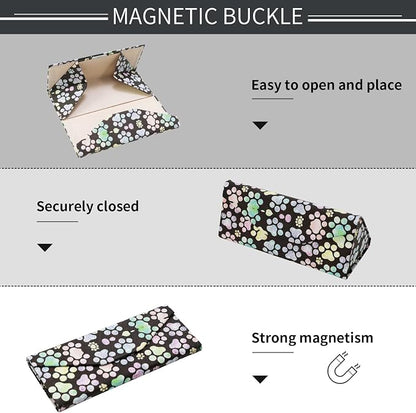 Foldable Glasses Case, Magnetic PU Leahter Sunglasses Case, Cute Hard Shell - Image 5