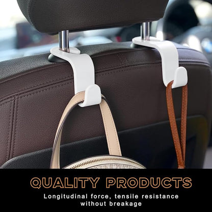 povtii 4PCS Car Seat Headrest Hook, Auto Back Seat Hanging Storage Organizer - Image 5
