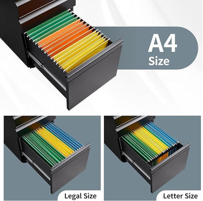 Filing Cabinets for Home Office, Mobile File Cabinet - Image 4