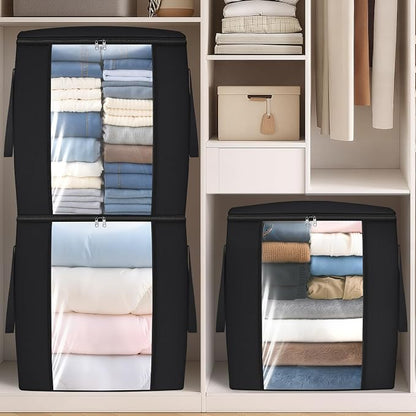 120L Extra Large Clothes Storage Bags, Foldable Blanket Storage and Organization - Image 7