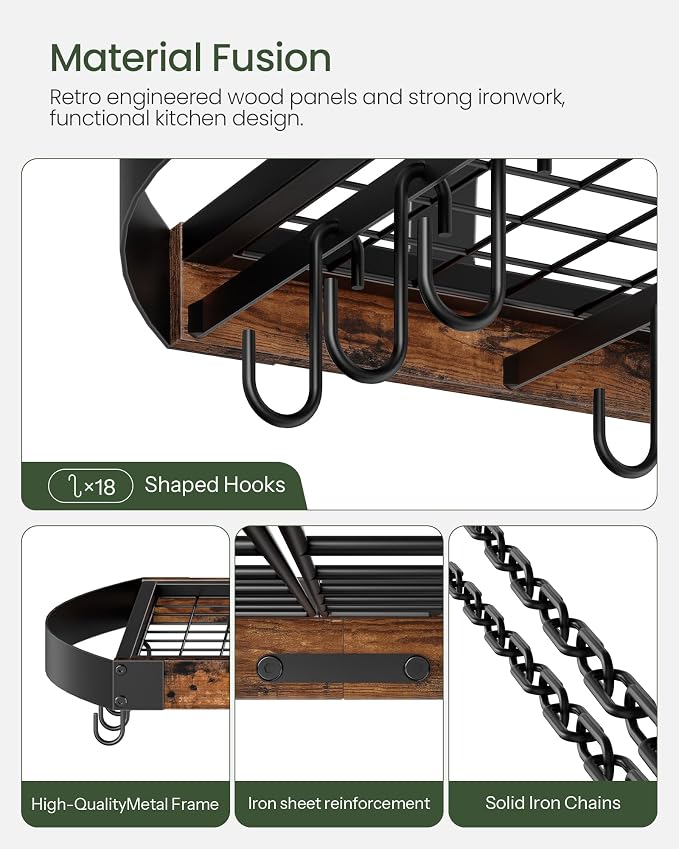 CHOEZON Hanging Pot Rack, Pot Hanger - Image 6