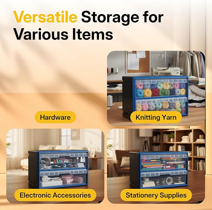 NORTHSKY 2-Drawer Plastic Drawer Storage Cabinet - Image 3