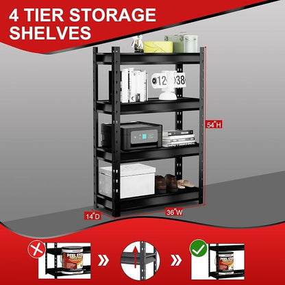 The Atlas 36" W Garage Shelving Heavy Duty Loads 6000LBS, 4 Tier Metal Storage - Image 3