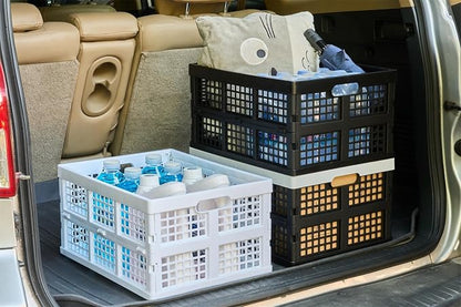 3-Pack Plastic Collapsible Storage Crates-30L, Foldable Plastic Crates - Image 8
